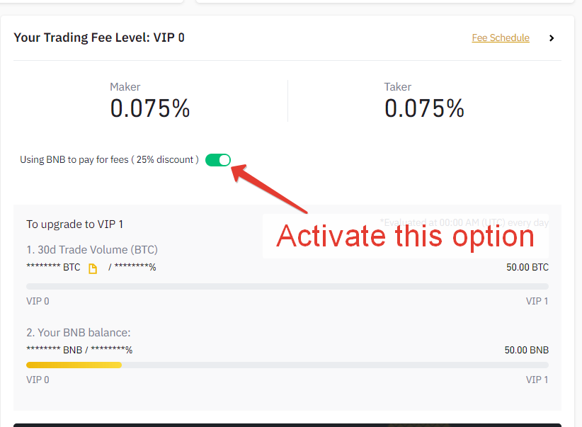 Reduce BNB fees